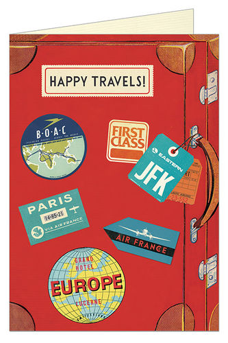 Cavallini Grußkarte Happy Travels