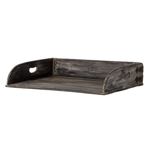 Bloomingville Tablett, schwarz, recyceltes Holz