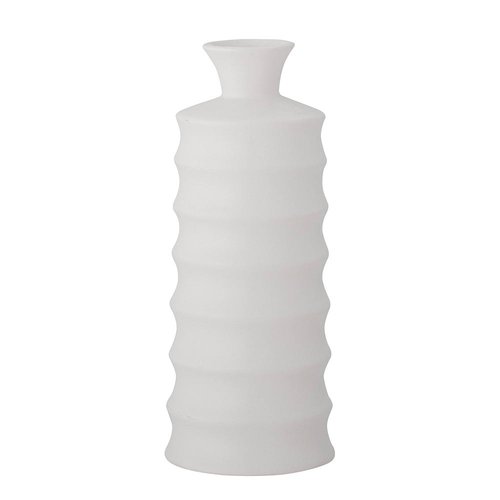 Bloomingville Kip Vase, Weiß Steingut